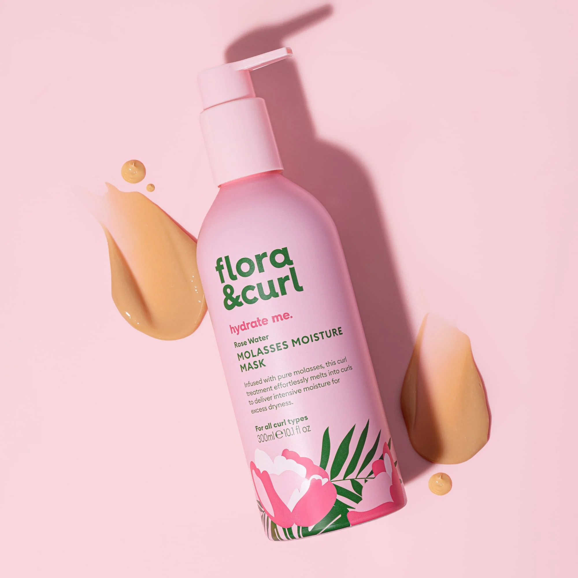 FLORA & CURL hydrate me Rose Water Molasses Moisture Mask 300ml - Image 3