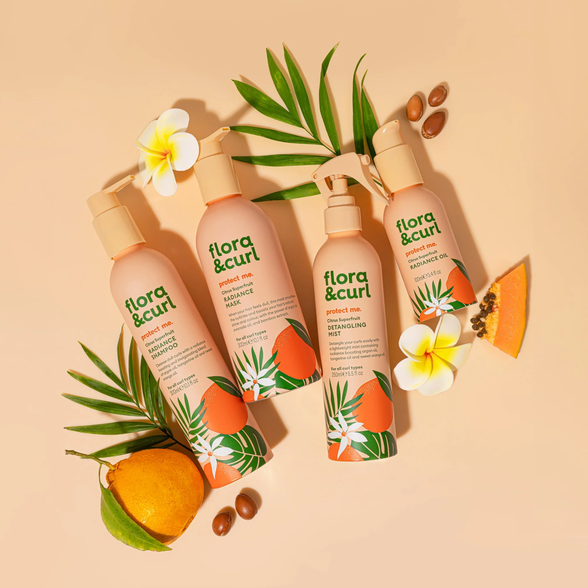 FLORA & CURL protect me. Citrus Superfruit Radiance Mask 300ml - Image 3