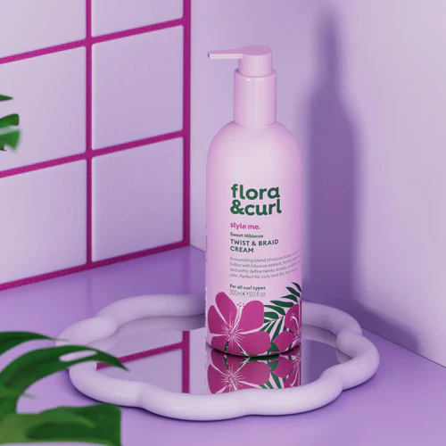 FLORA & Curl Style Me Sweet Hibiscus Twist & Braid Cream-300ML - Image 5