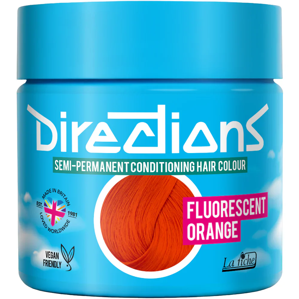 DIRECTIONS Fluorescent Orange Semi-permanent hair colour 100ml