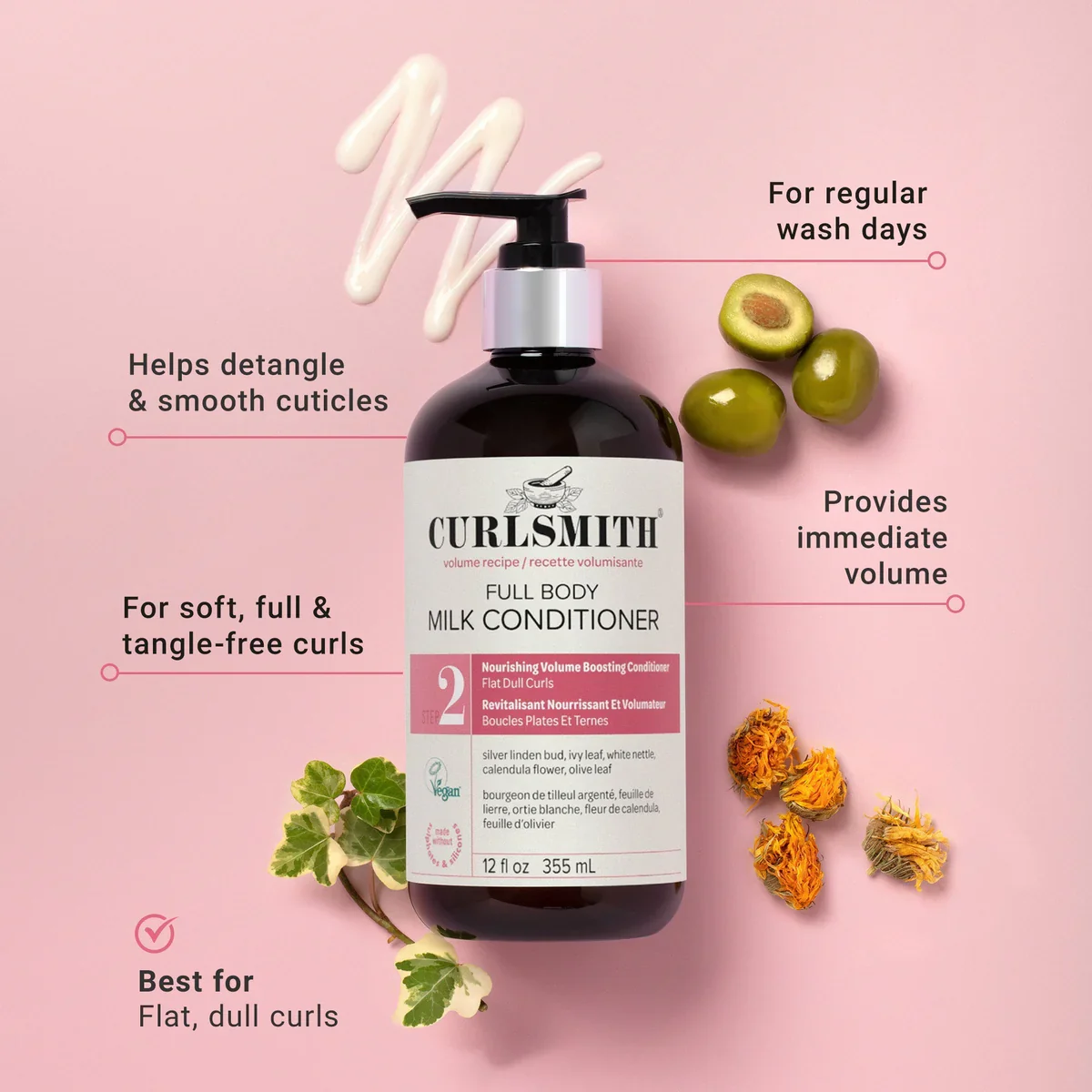 CURLSMITH FULL BODY MILK CONDITIONER 355ML - Image 3