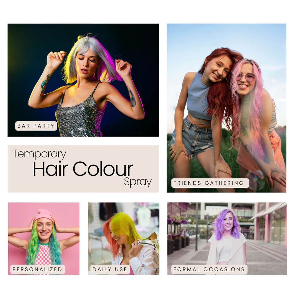 Gabri Professional  Pro Temporary Hair Colour Shimmer Spray White 150ml - Image 5