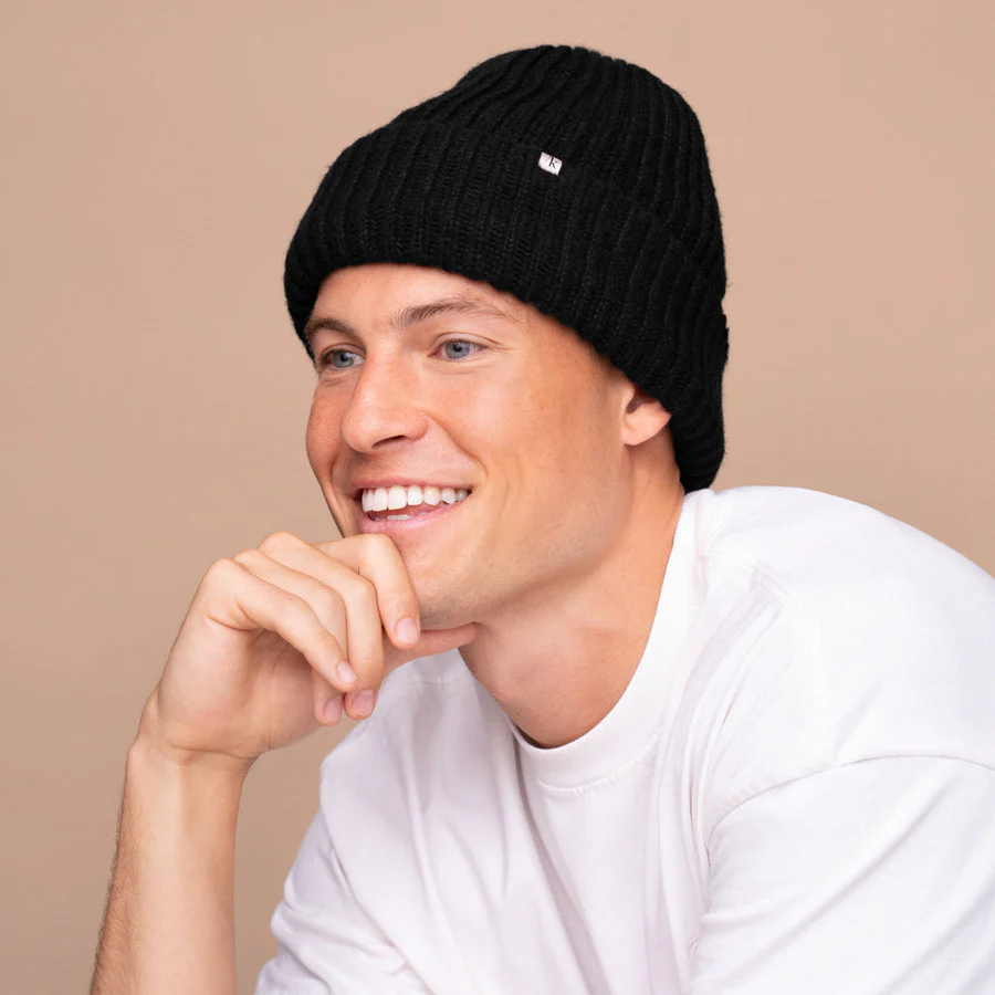 Kitsch Glazey Satin-Lined Beanie in Black - Image 4