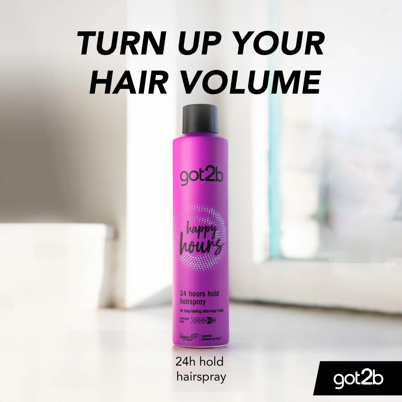 Schwarzkopf Got2b 24H Hold Hairspray Happy Hour 300ml - Image 3