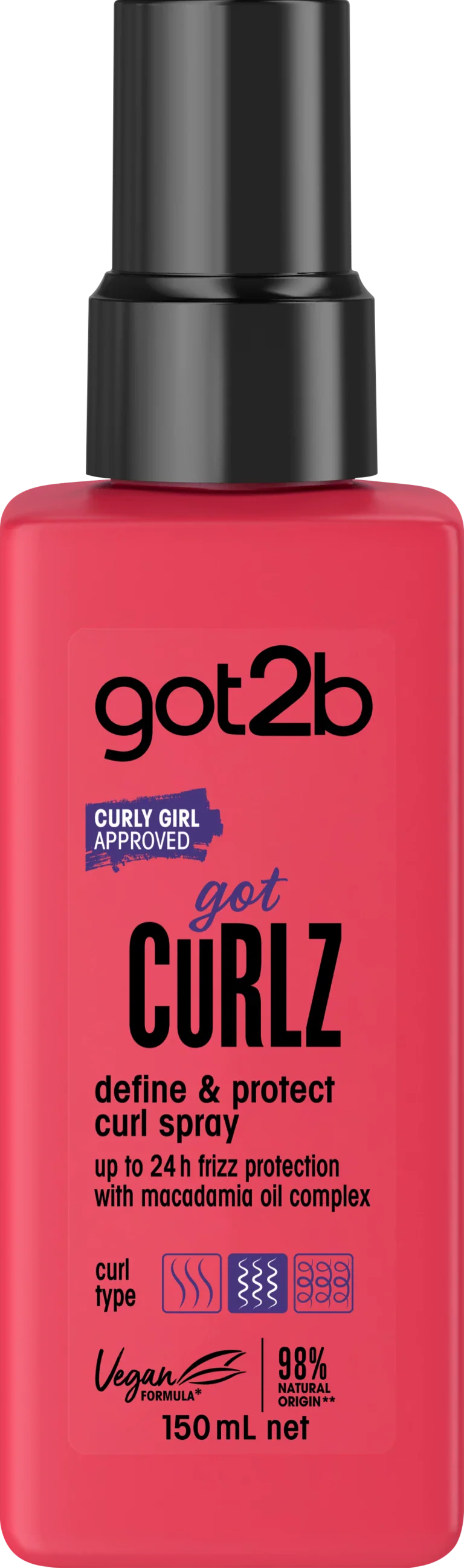 Schwarzkopf Got2b GotCurlz Define & Protect Hair Spray 150ml