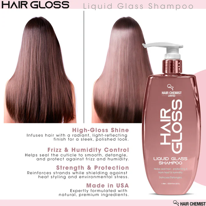 Hair Chemist Hair Gloss Liquid Glass Shampoo 1 Litter/33.8oz - Image 3