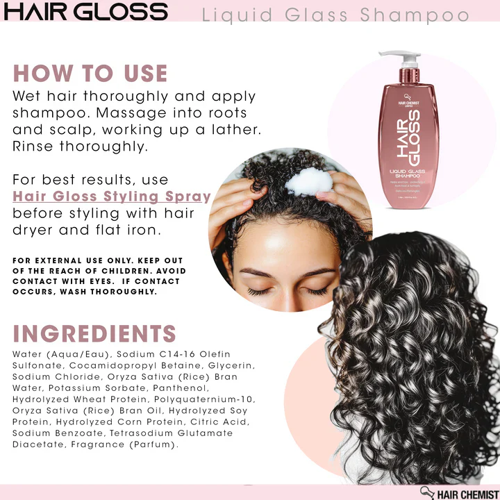 Hair Chemist Hair Gloss Liquid Glass Shampoo 1 Litter/33.8oz - Image 4