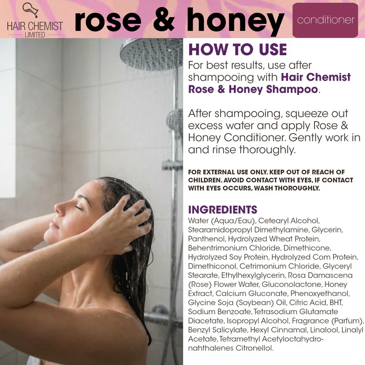 Hair Chemist Rose & Honey Conditioner 1 Litter/33.8oz - Image 5