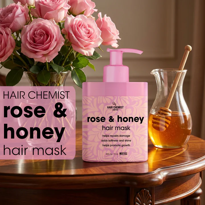 Hair Chemist Rose & Honey Hair Mask 425.2g/15oz - Image 5