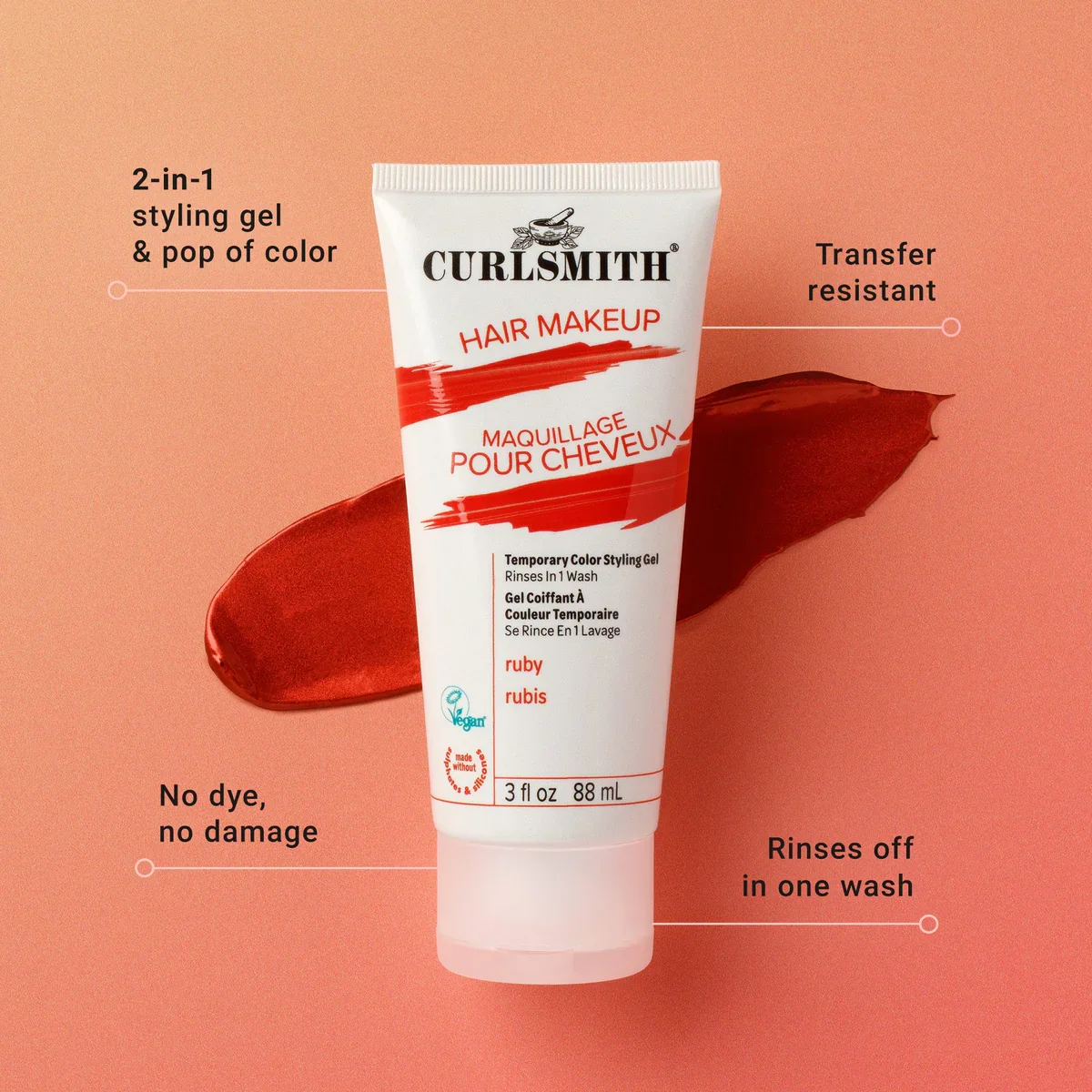 CURLSMITH HAIR MAKEUP - RUBY 88ML - Image 4