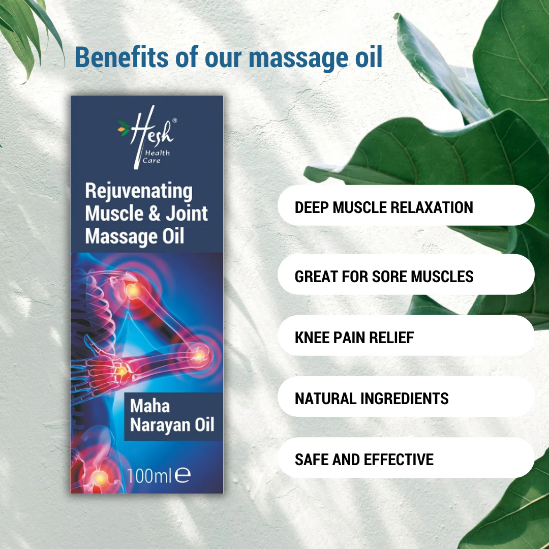 Hesh Maha Narayan Oil – Muscle & Joint Massage Oil 100ML - Image 5