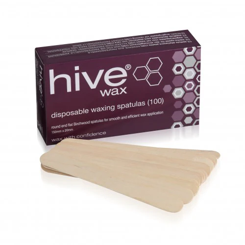 Hive Disposable Wooden Spatulas (100 Pack)