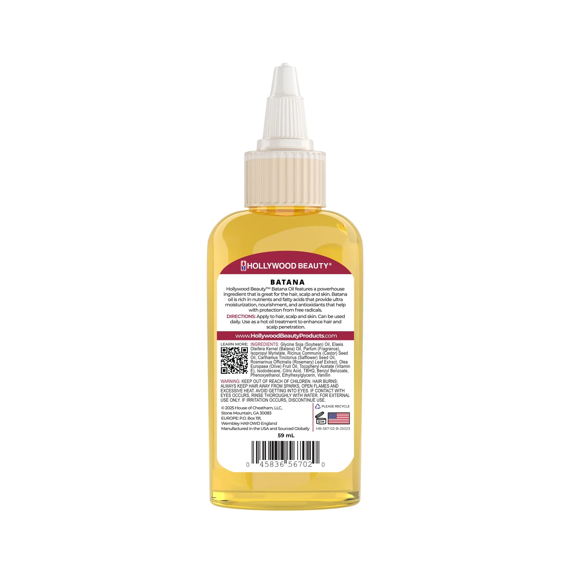 HollyWood Beauty Batana 100% Natural Oil Blend For Hair, Scalp, Skin, And Nails 59.2ml /2oz - Image 6