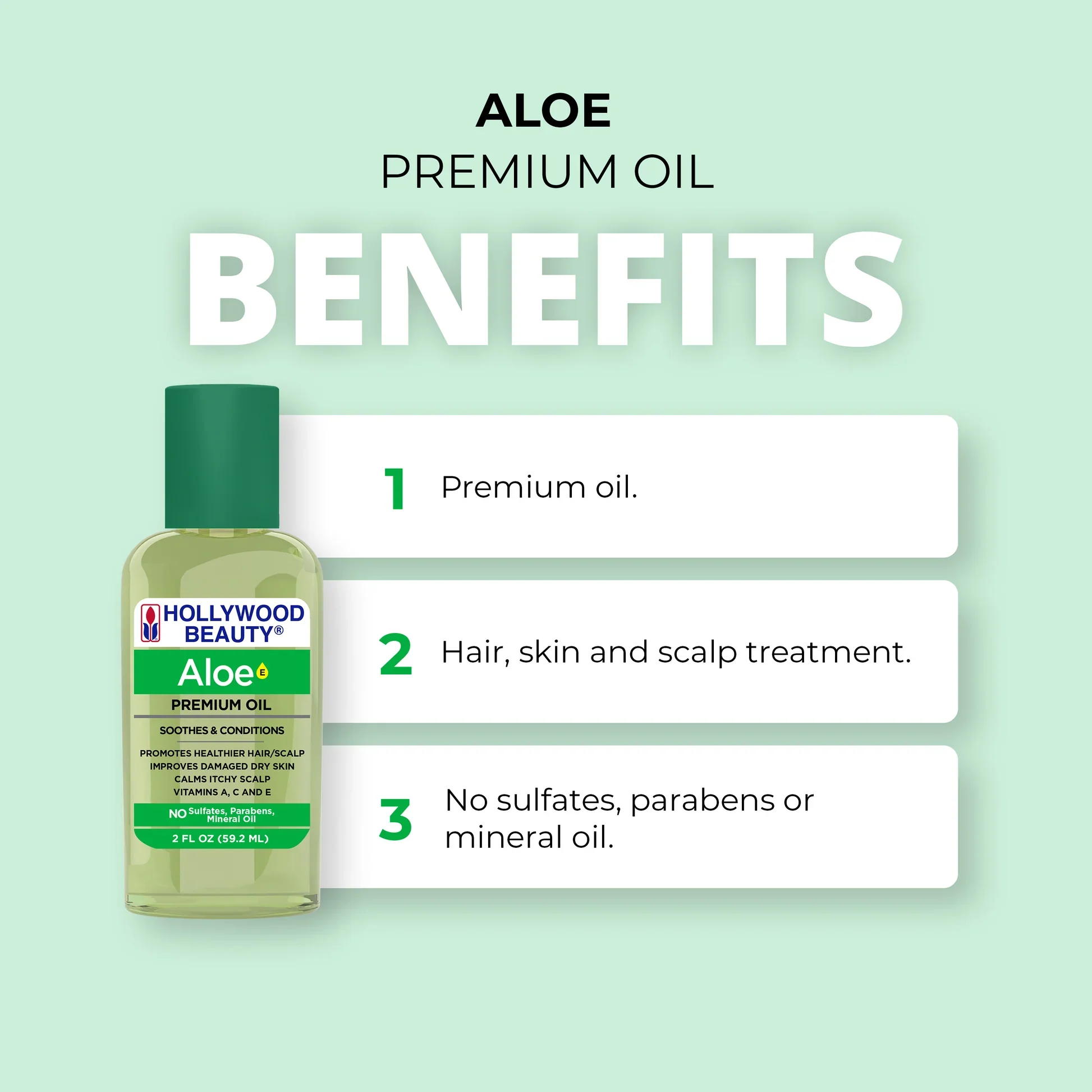 Hollywood Beauty Premium Aloe Oil 59.2ml - Image 4
