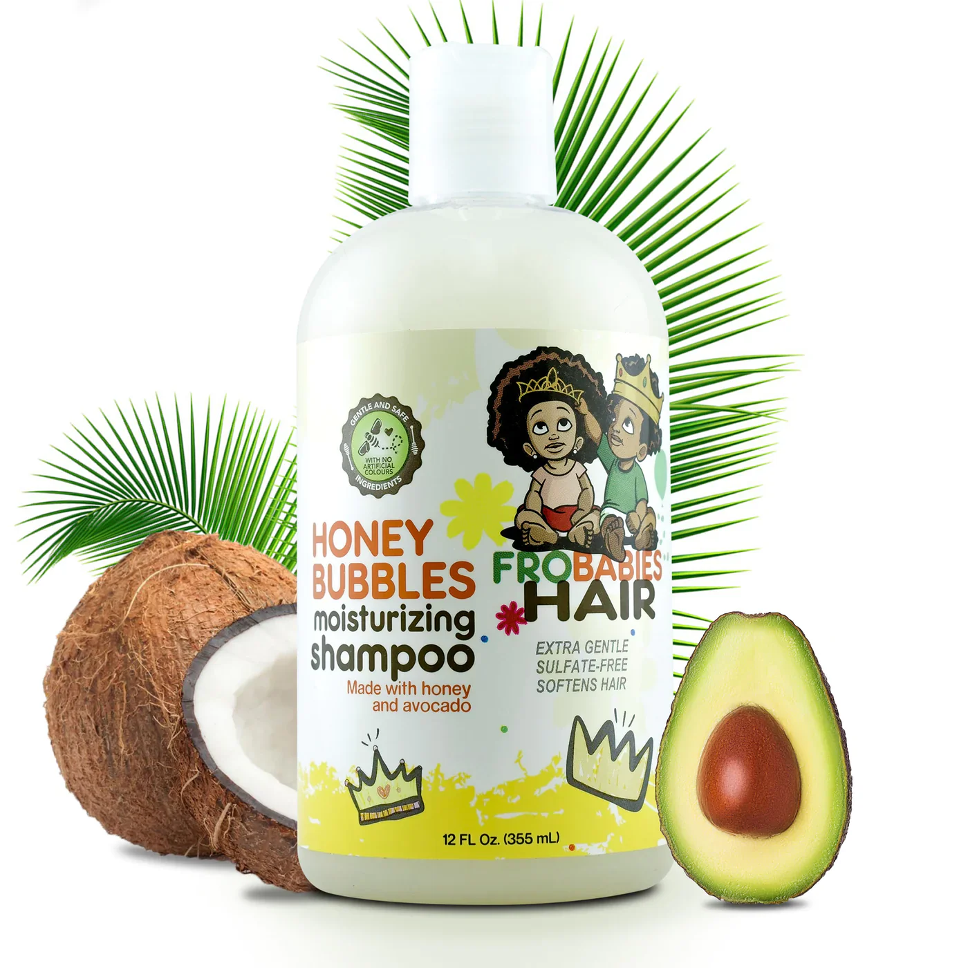 Frobabies Hair Kids Honey Bubbles Moisturizing Shampoo 12oz - Image 3