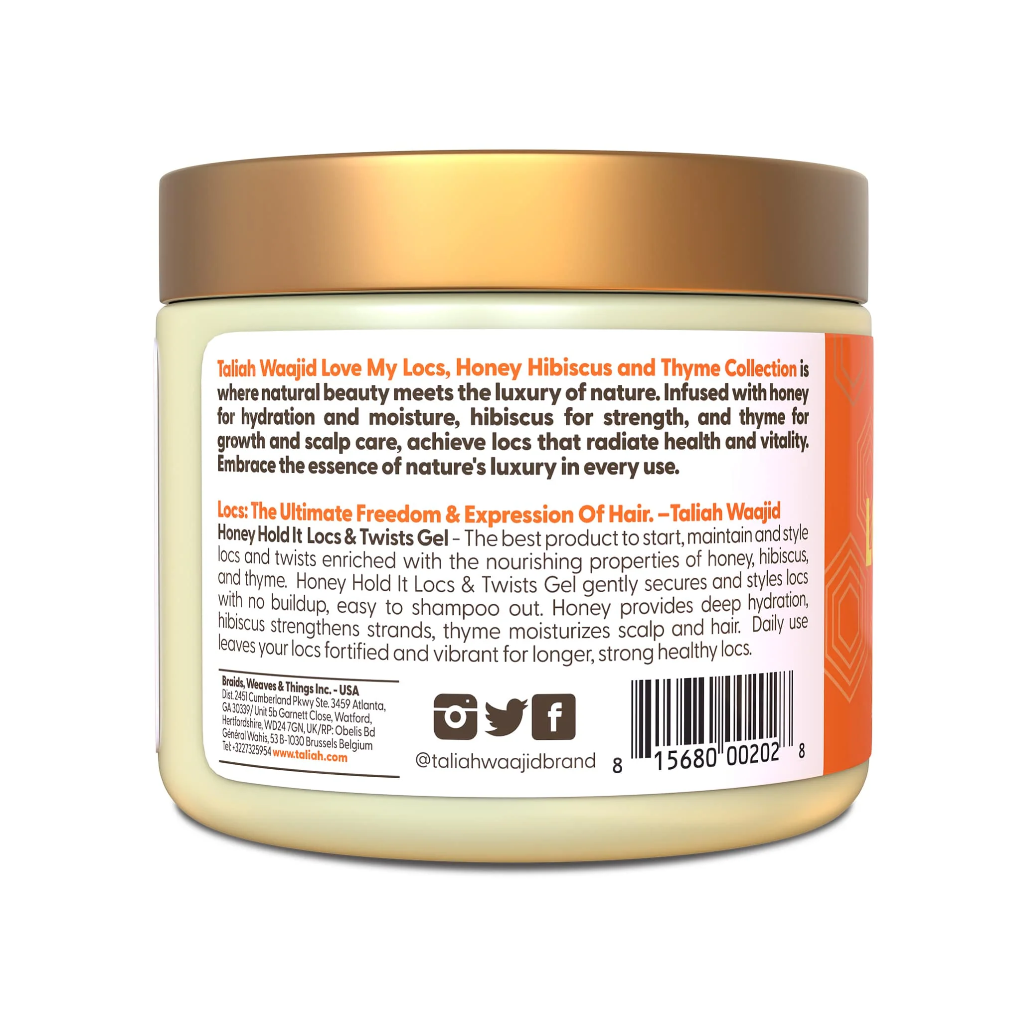 Taliah Waajid Honey Hold It Locs & Twists Gel 473ml - Image 2