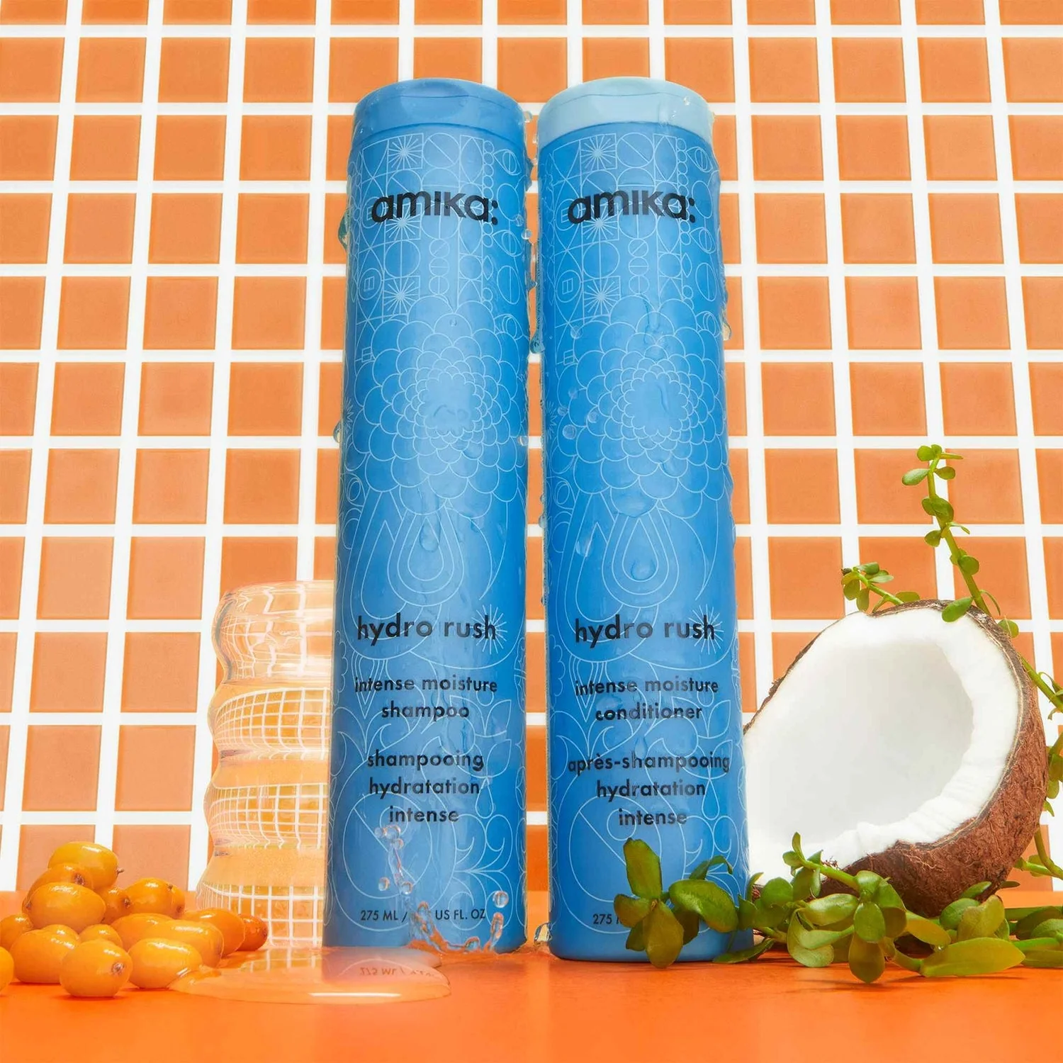 Amika Hydro Rush Intense Moisture Conditioner 275ml/9.2oz - Image 6