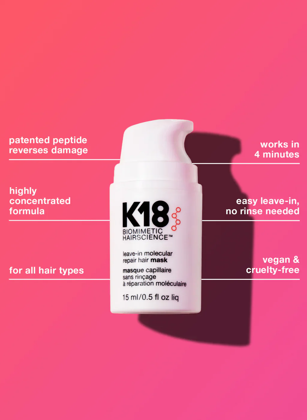K18 leave-in molecular repair hair mask 15 ML - Image 12
