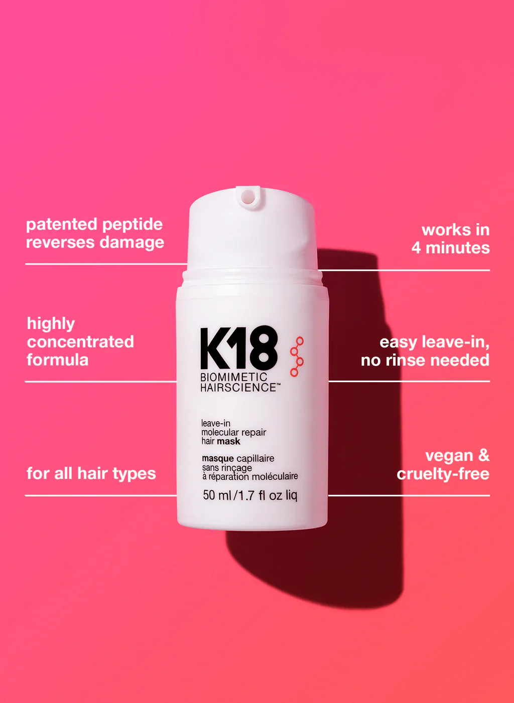 k18 leave-in molecular repair hair mask 50 ML - Image 14