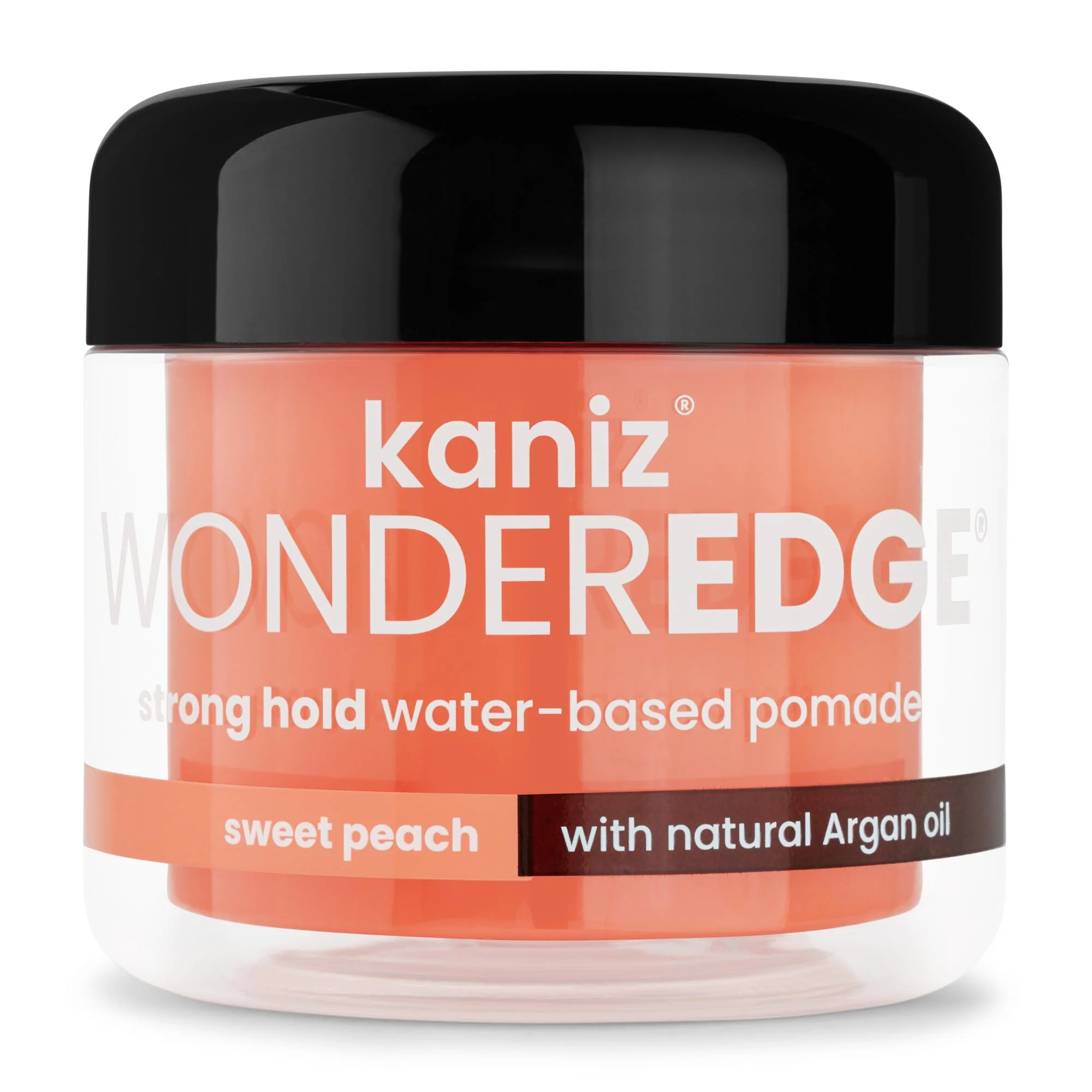 KANIZ WONDER EDGE SWEET PEACH SCENT STRONG HOLD WATER BASED POMADE 120ML - Image 13
