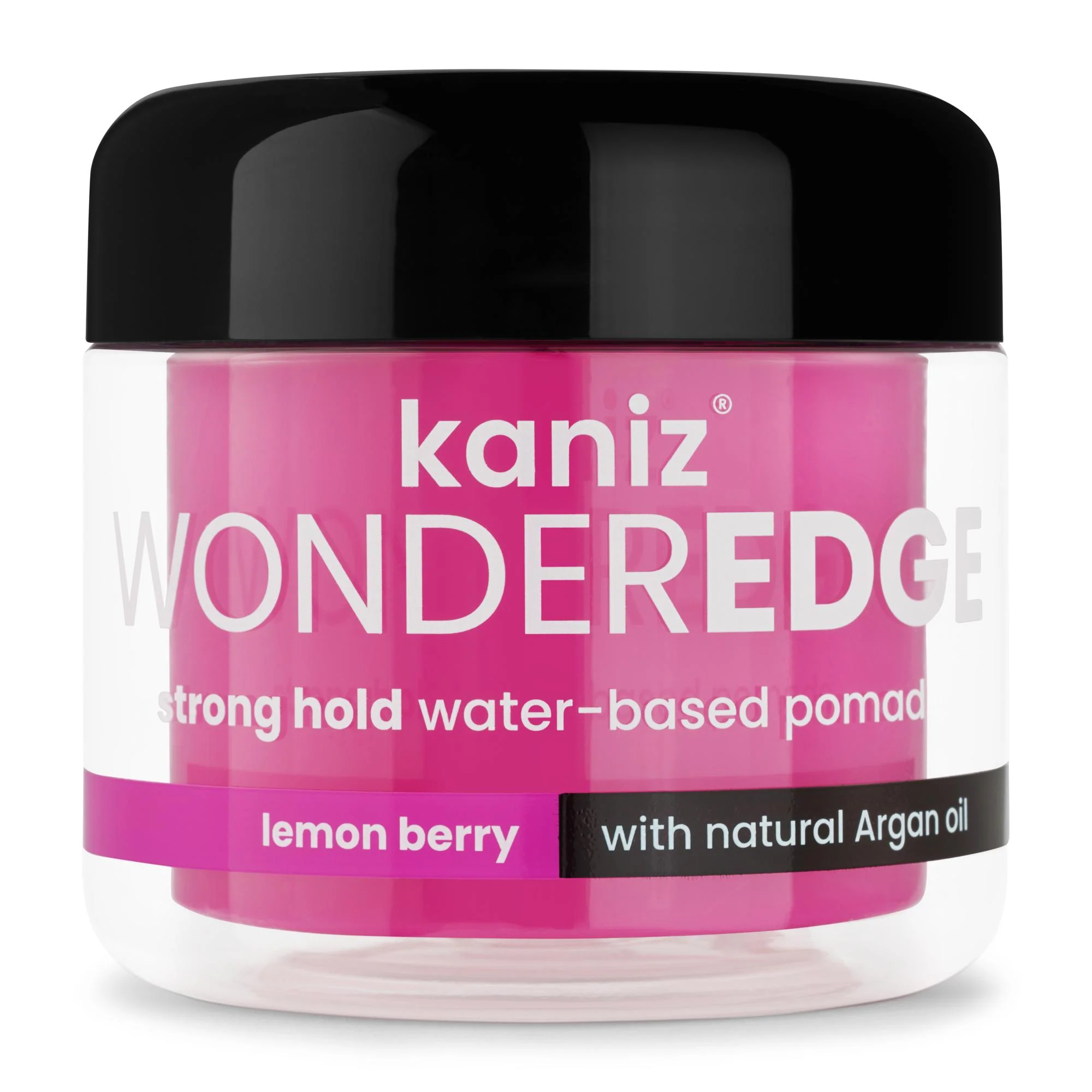 KANIZ WONDER EDGE SWEET PEACH SCENT STRONG HOLD WATER BASED POMADE 120ML - Image 14