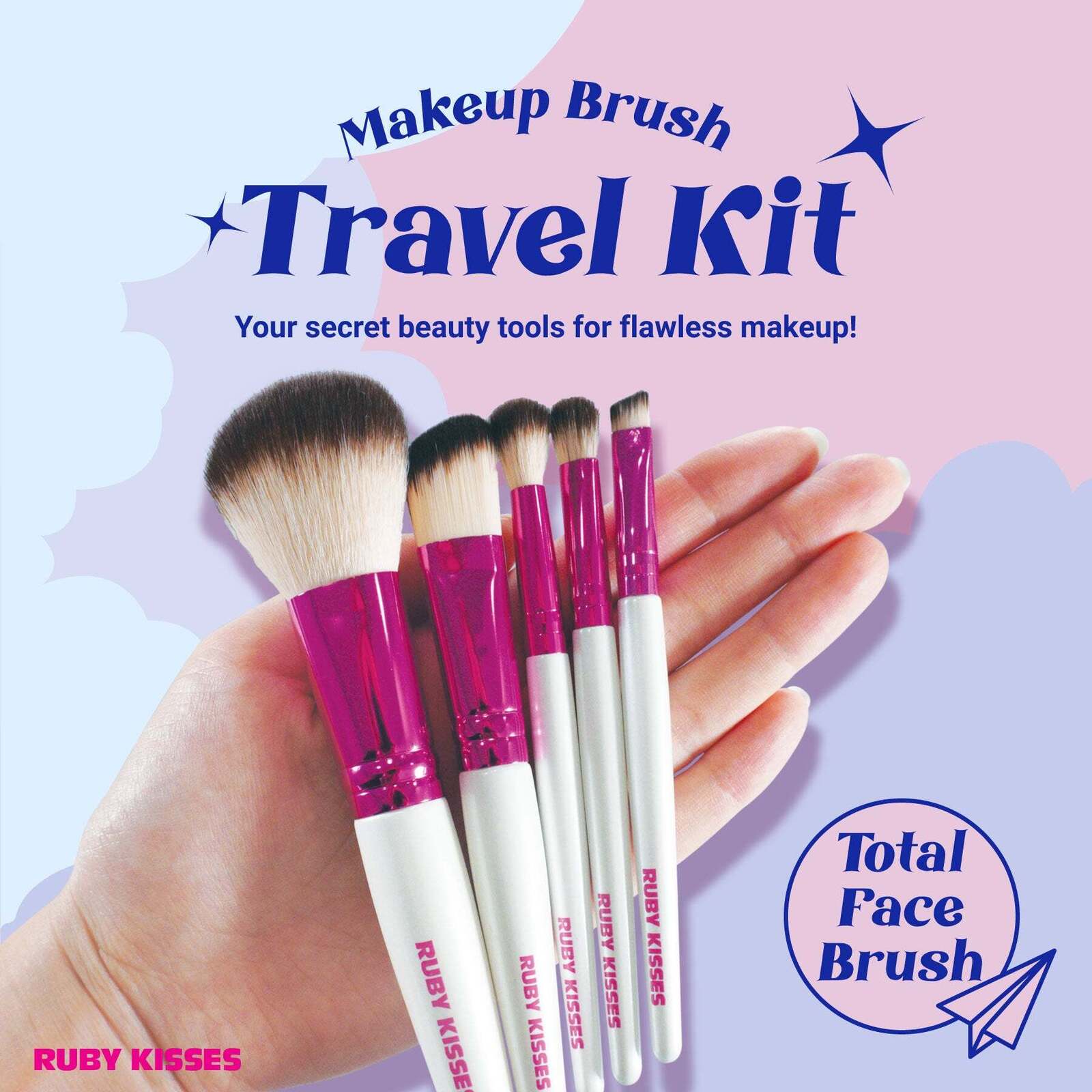 KISS RK MAKE UP BRUSH KIT - TOTAL FACE SET - Image 4