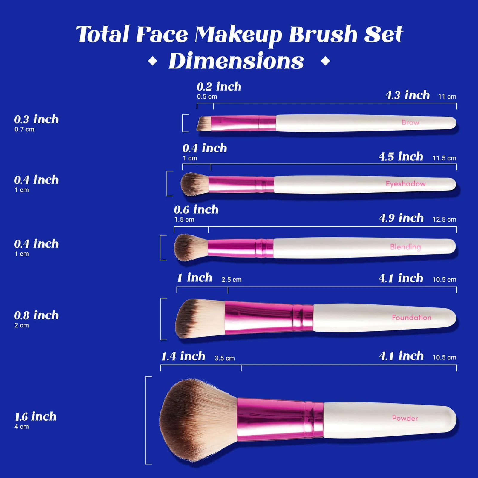KISS RK MAKE UP BRUSH KIT - TOTAL FACE SET - Image 7