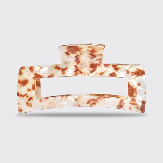 Kitsch Eco-Friendly Jumbo Open Shape Claw Clip - Brown - Image 2