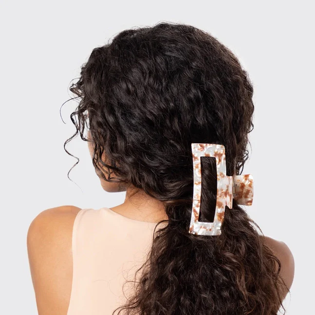 Kitsch Eco-Friendly Jumbo Open Shape Claw Clip - Brown - Image 5