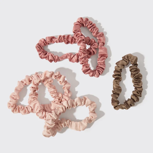 KitschHoliday Ultra Petite Scrunchies 6 Pc Set - Terracotta - Image 4