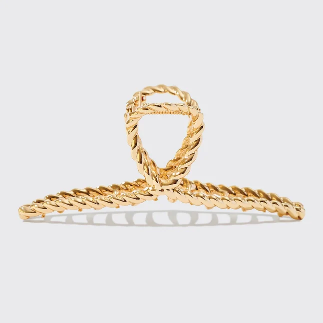 Kitsch Metal Rope Claw Clip 1pc- Gold - Image 2