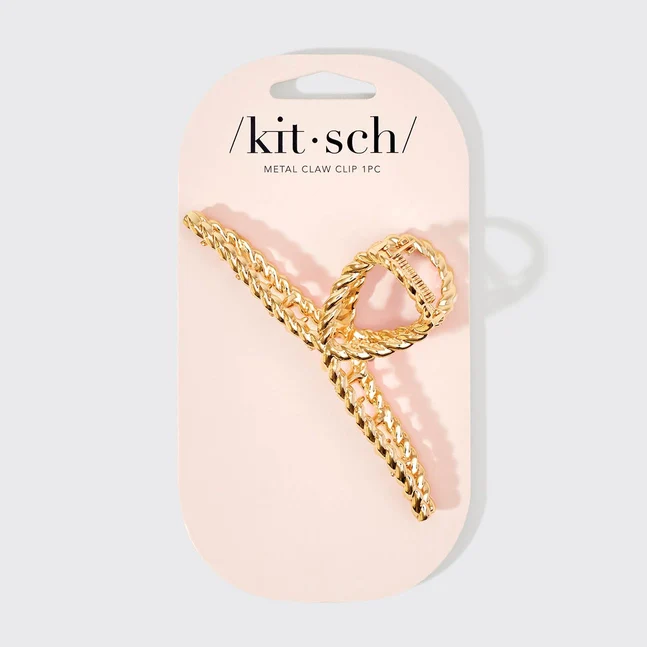 Kitsch Metal Rope Claw Clip 1pc- Gold - Image 4