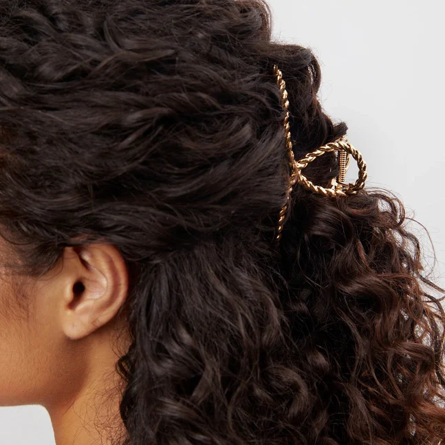 Kitsch Metal Rope Claw Clip 1pc- Gold - Image 5