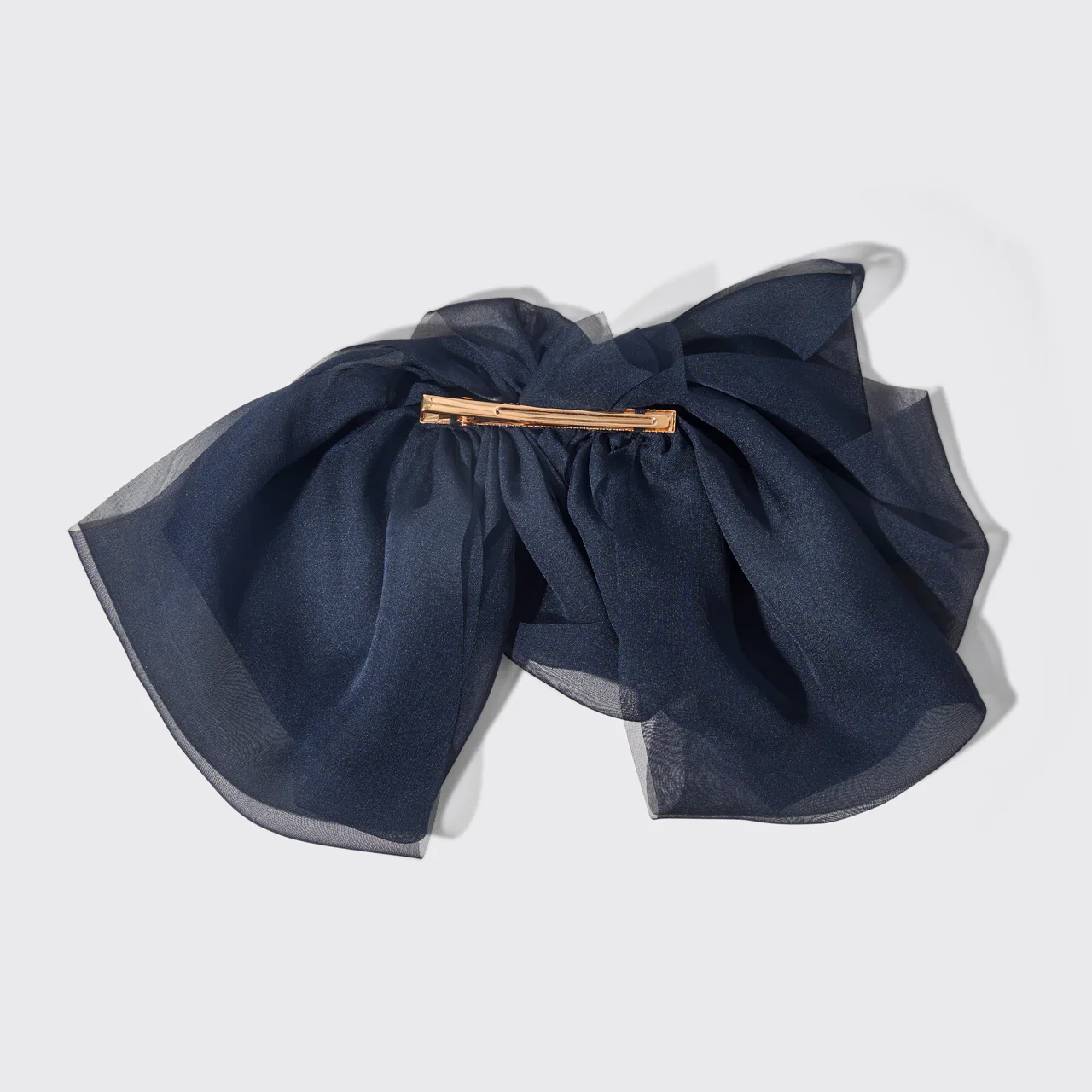 Kitsch Blue Orchid Chiffon Bow Hair Clip - Image 2