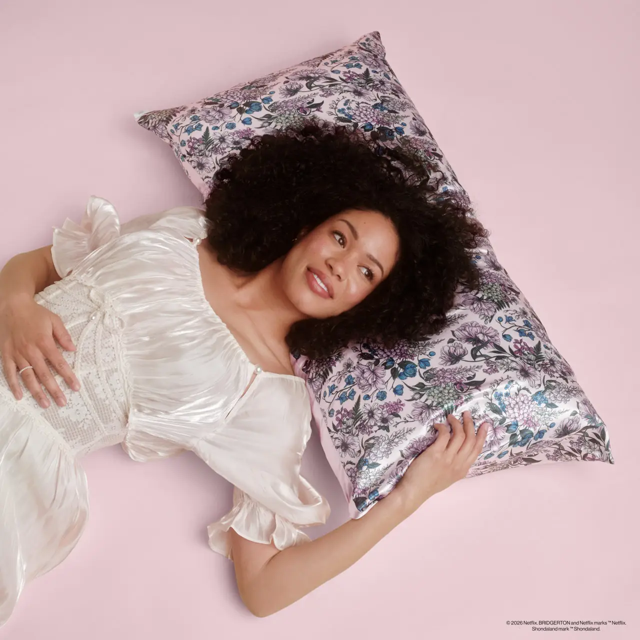 Kitsch Bridgerton X Satin Pillowcase in Wisteria - King - Image 3