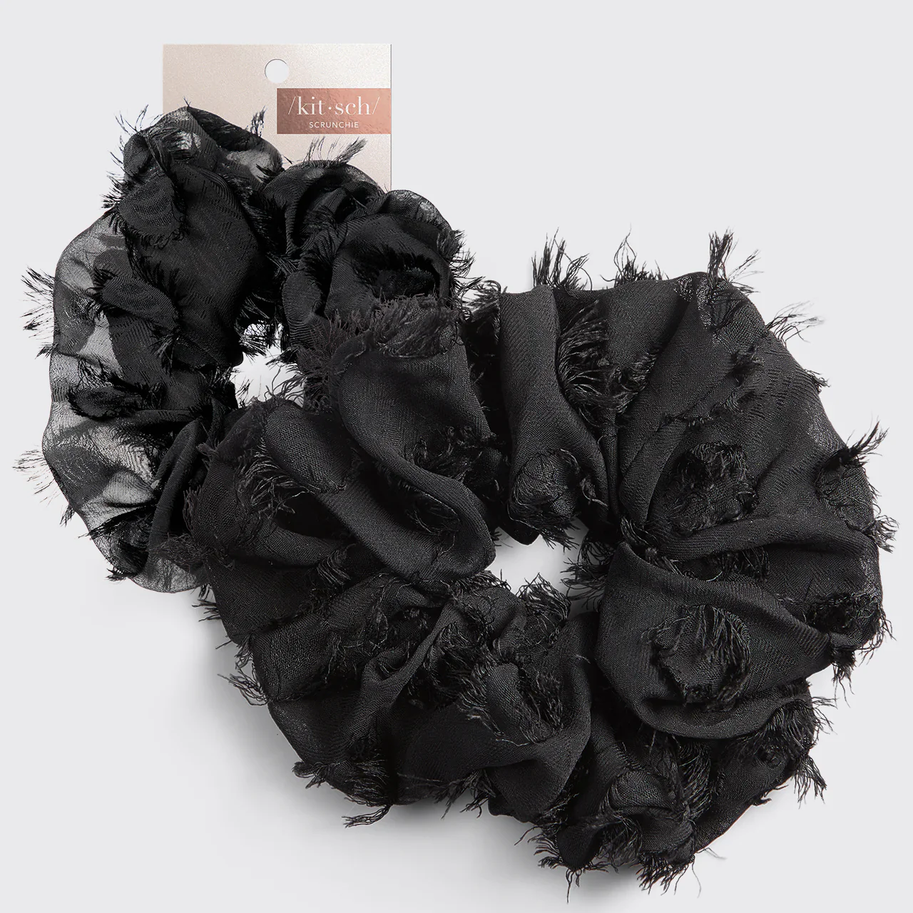 Kitsch Brunch Scrunchie - Frayed Black - Image 4