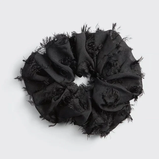 Kitsch Brunch Scrunchie - Frayed Black - Image 5