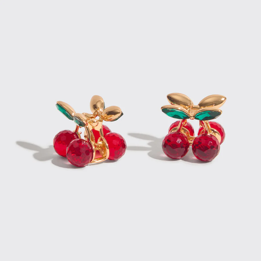 Kitsch Cherry Rhinestone Claw Clips 2pc Set - Mini - Image 4