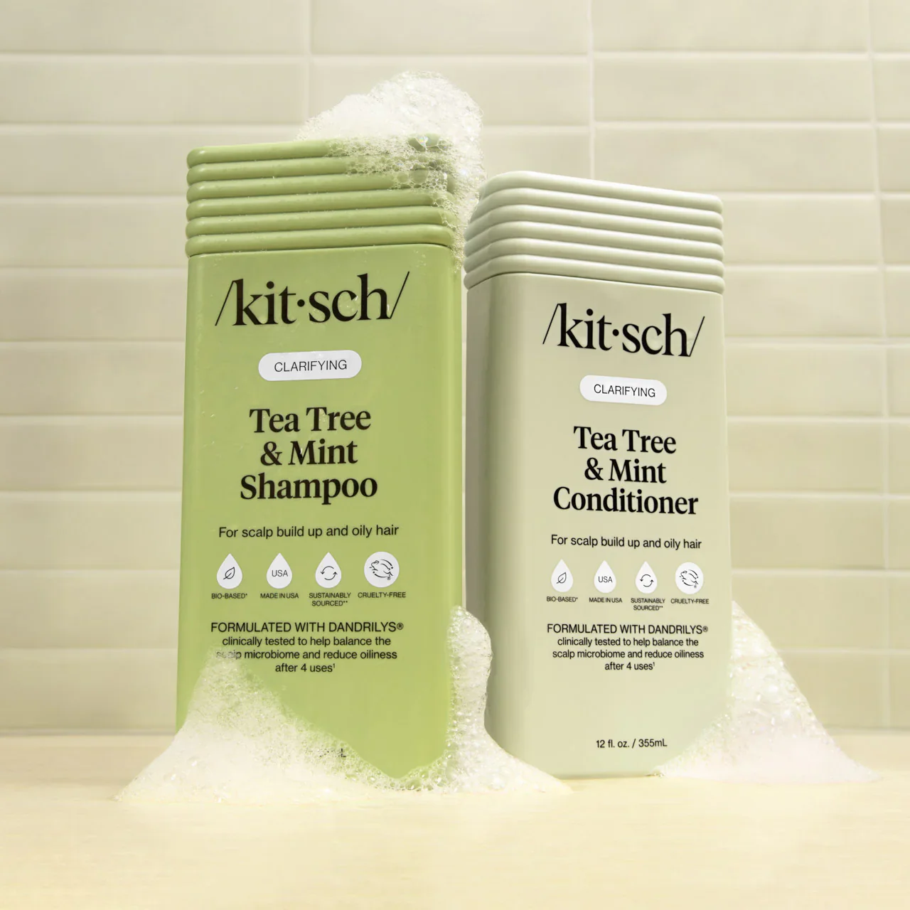 Kitsch Clarifying Tea Tree & Mint Shampoo & Conditioner Combo - Image 8