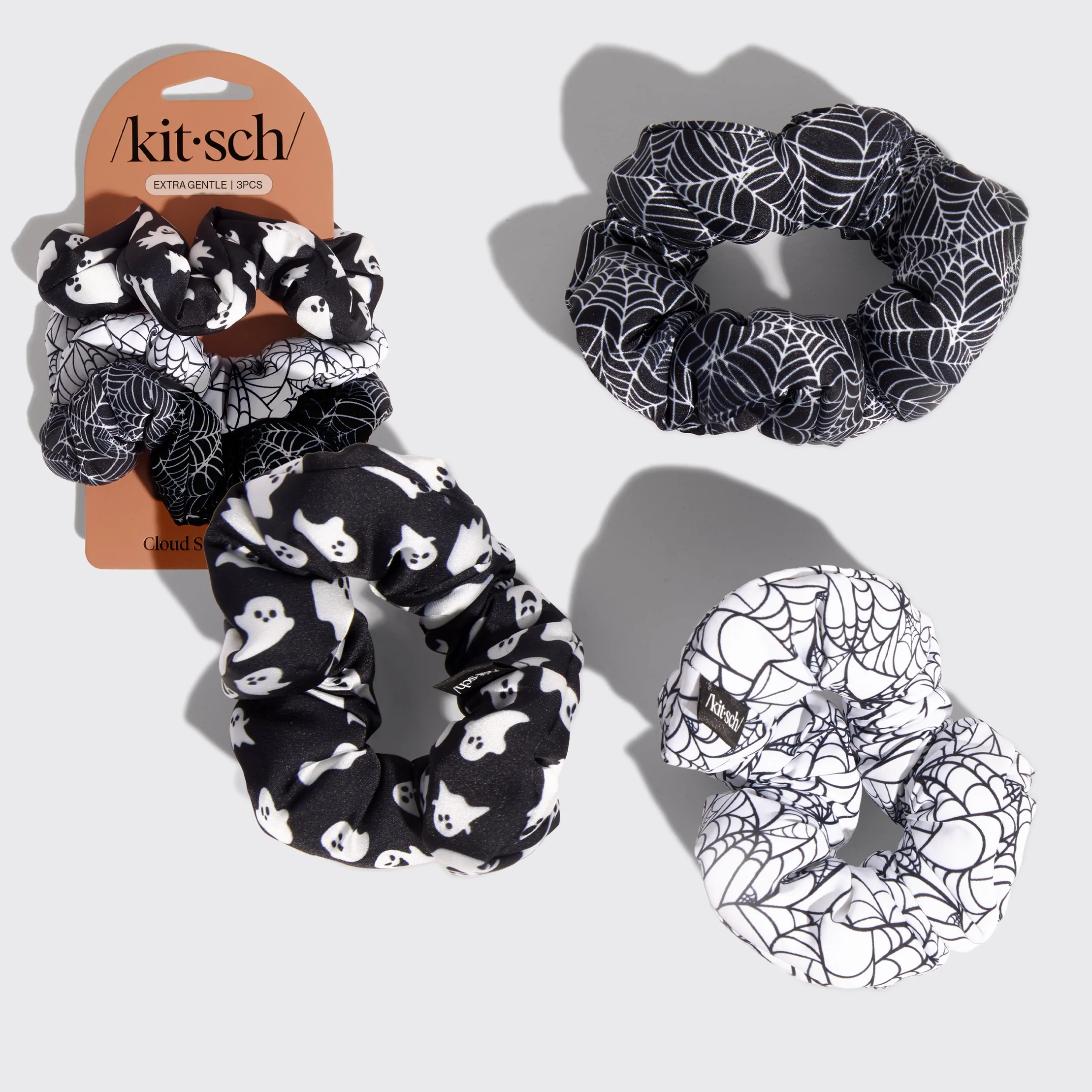 Kitsch Cloud Scrunchies 3pc Set - Spiderweb - Image 4