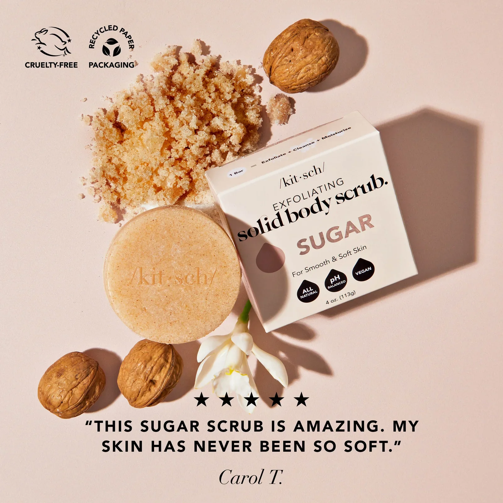 Kitsch Exfoliating Sugar Body Scrub 113g - Image 5