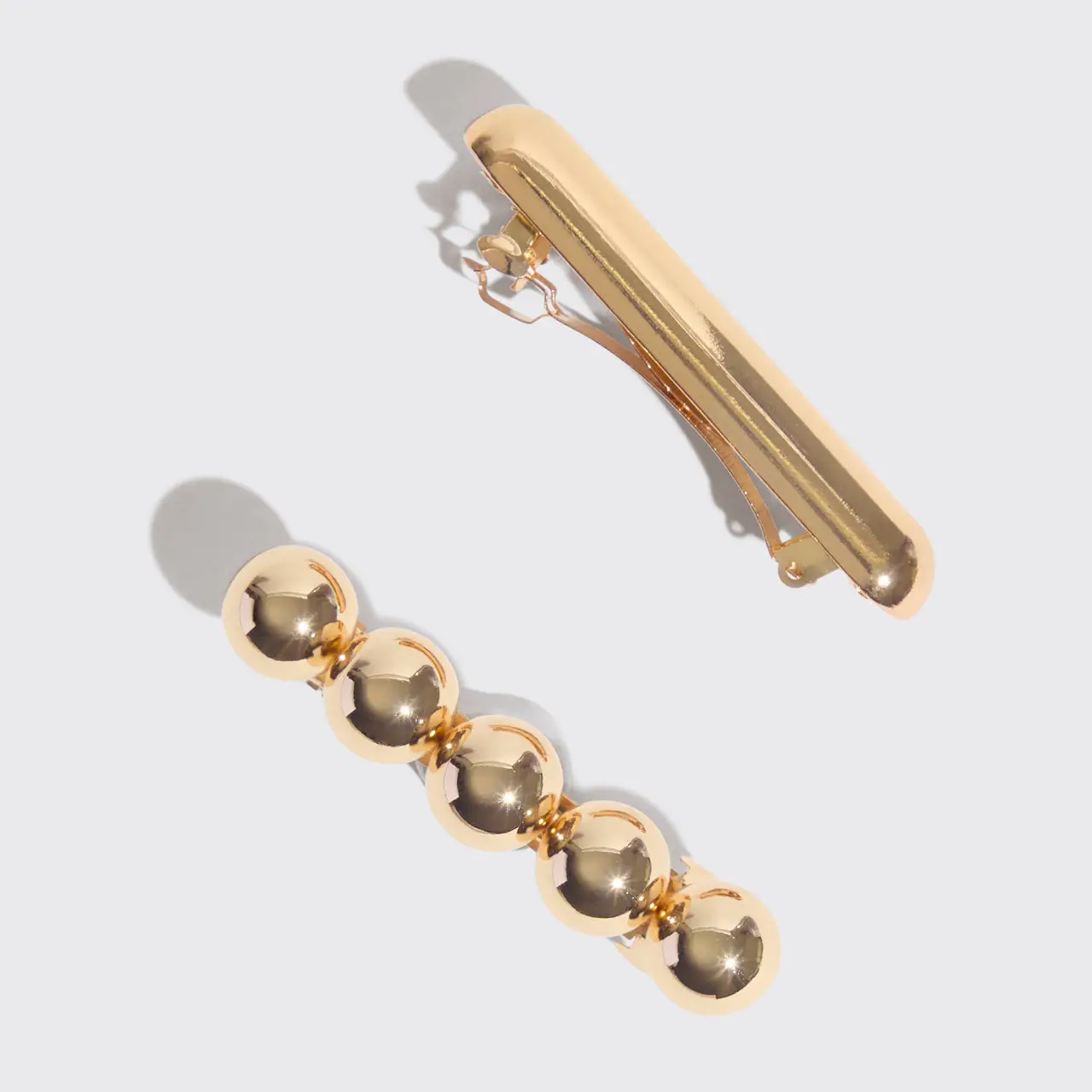 Kitsch Gold Metal Barrettes