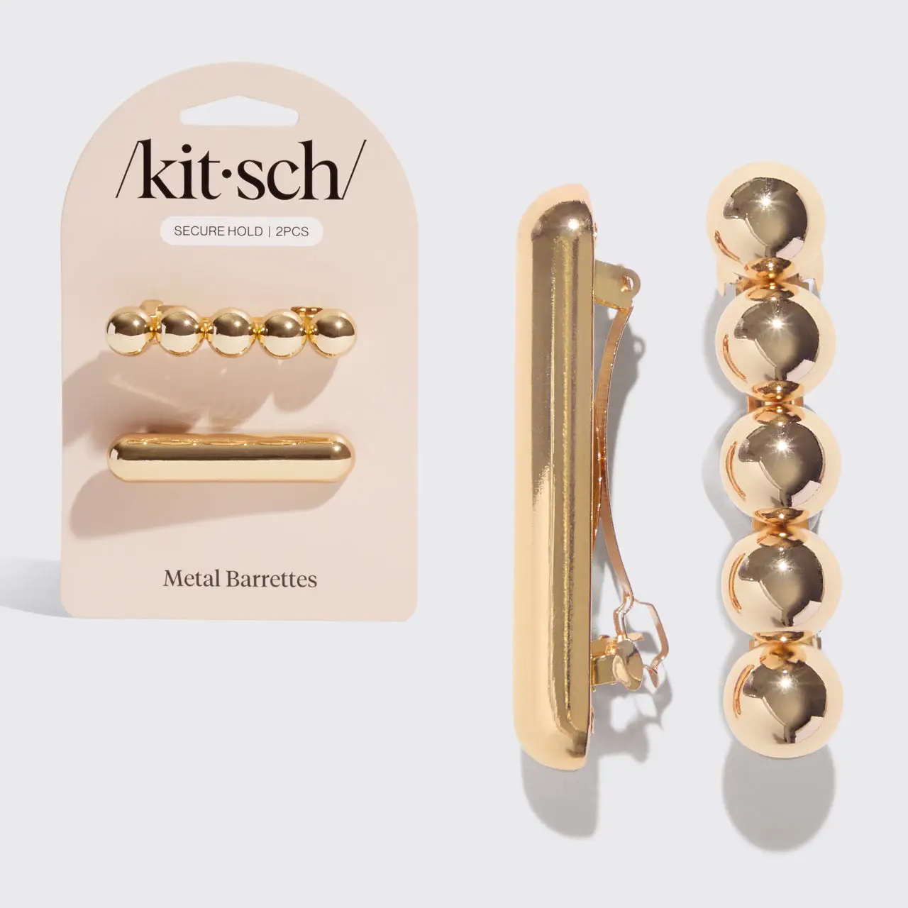 Kitsch Gold Metal Barrettes - Image 2