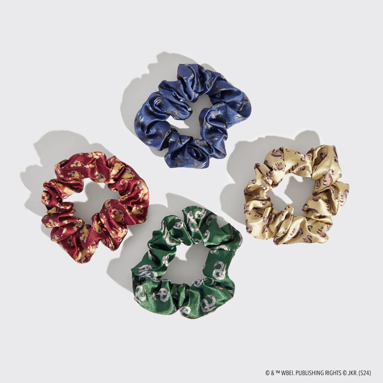 Kitsch Harry Potter x Kitsch Satin Scrunchies All Houses 4pc Set - Image 5