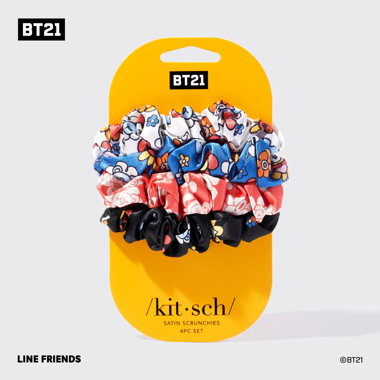 Kitsch Kitsch x BT21 Satin Sleep Scrunchies 4pc Set