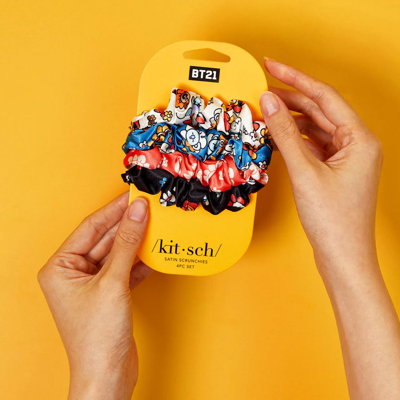 Kitsch Kitsch x BT21 Satin Sleep Scrunchies 4pc Set - Image 4