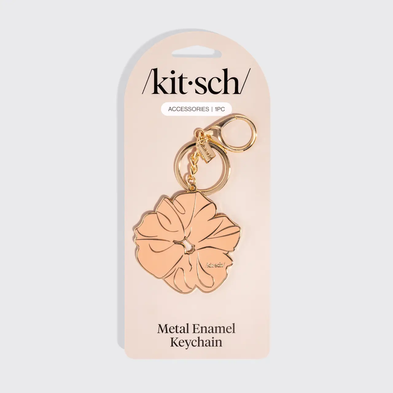 Kitsch Metal Enamel Keychain Scrunchie - Terracotta - Image 2
