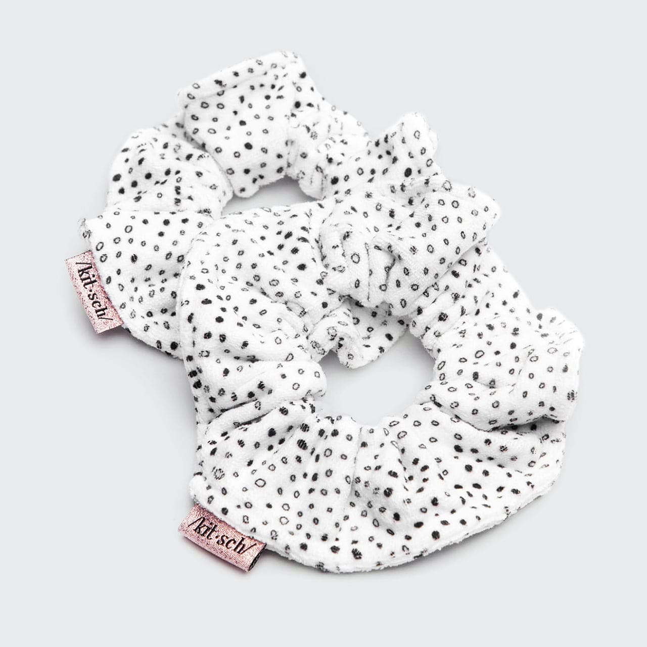 Kitsch Micro Dot Microfiber Quick-Dry Towel Scrunchies 2pc Set - Image 2