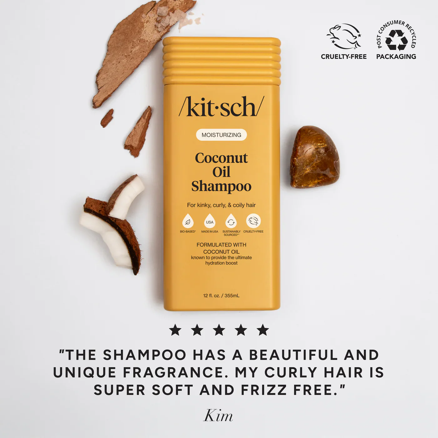 Kitsch Moisturizing Coconut Oil Shampoo 355ml - Image 6