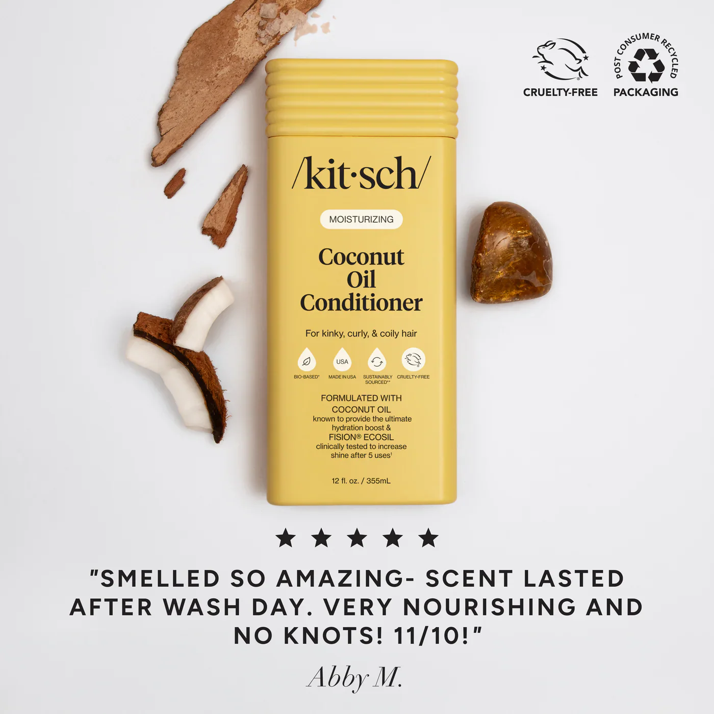 Kitsch Moisturizing Coconut Oil Conditioner 355ml - Image 5